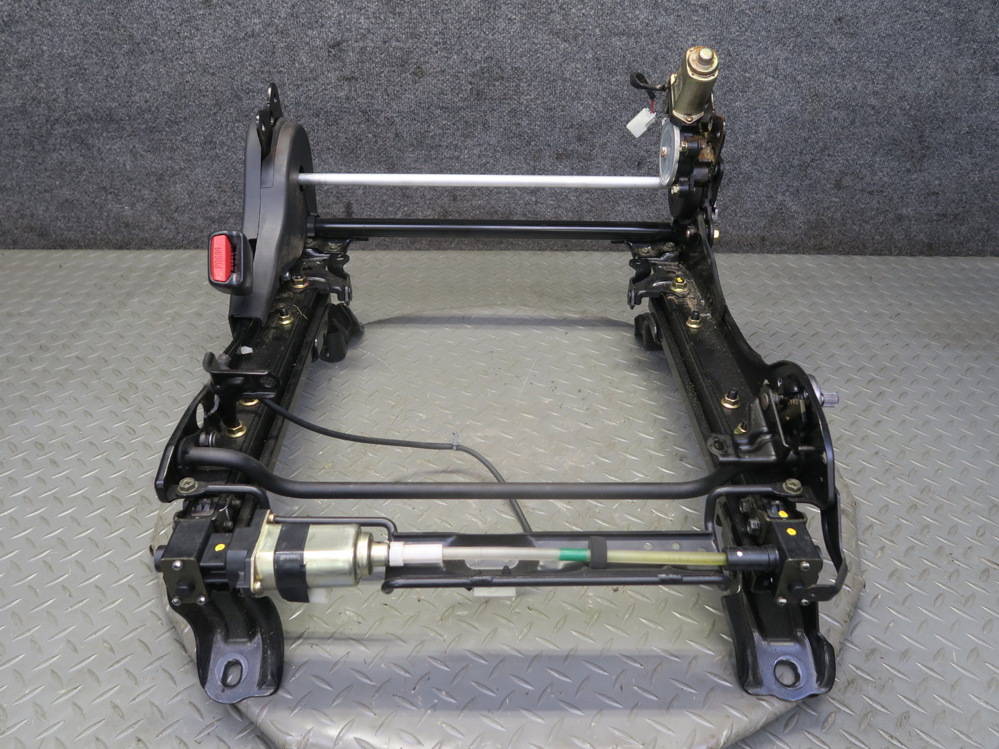 04-05 Nissan 350Z Z33 Convert Front Left Seat Lower Frame Track Rail w Motor OEM