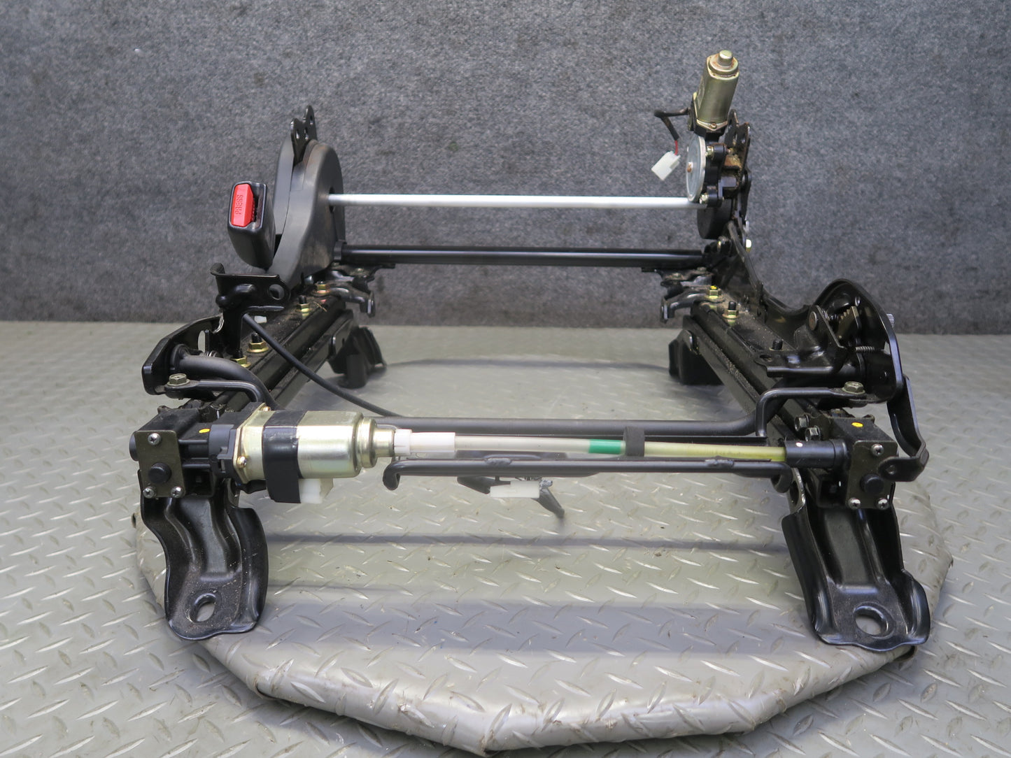 04-05 Nissan 350Z Z33 Convert Front Left Seat Lower Frame Track Rail w Motor OEM