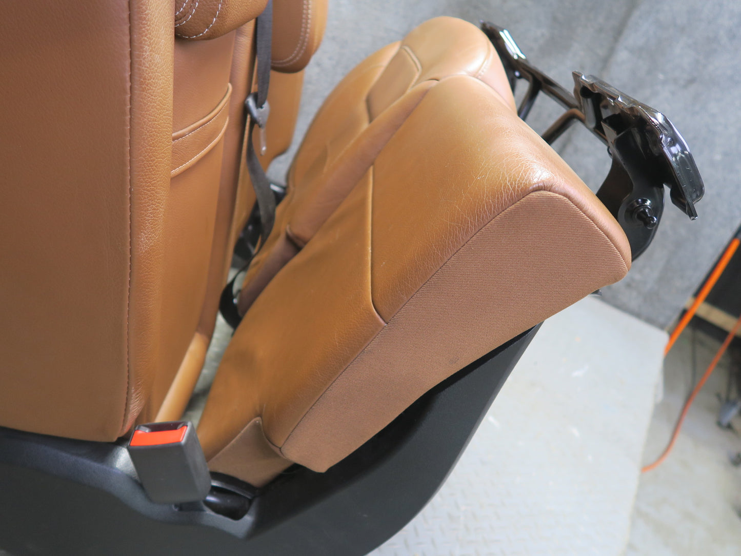 2017-2019 Mercedes X166 GLS450 Rear Left Second 2ND ROW Side Leather Seat Brown