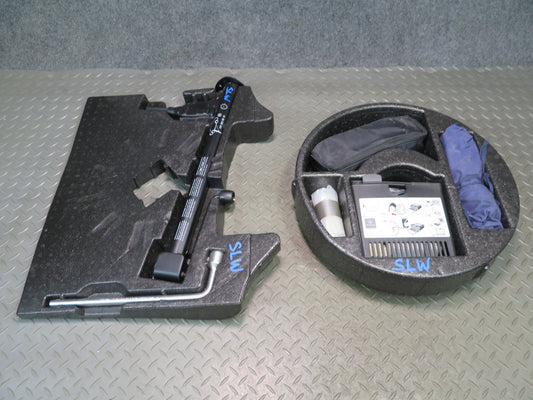 03-12 Mercedes R230 Emergency Spare Tire Lift Jack Wrench Tool KIT Foam Set OEM