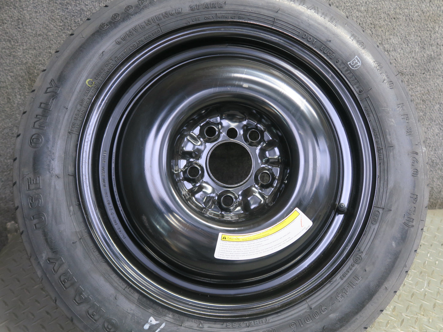 03-05 Nissan Z33 350Z Spare Tire R16" Wheel 16x4T T145/90 106M 40300-32P00 OEM