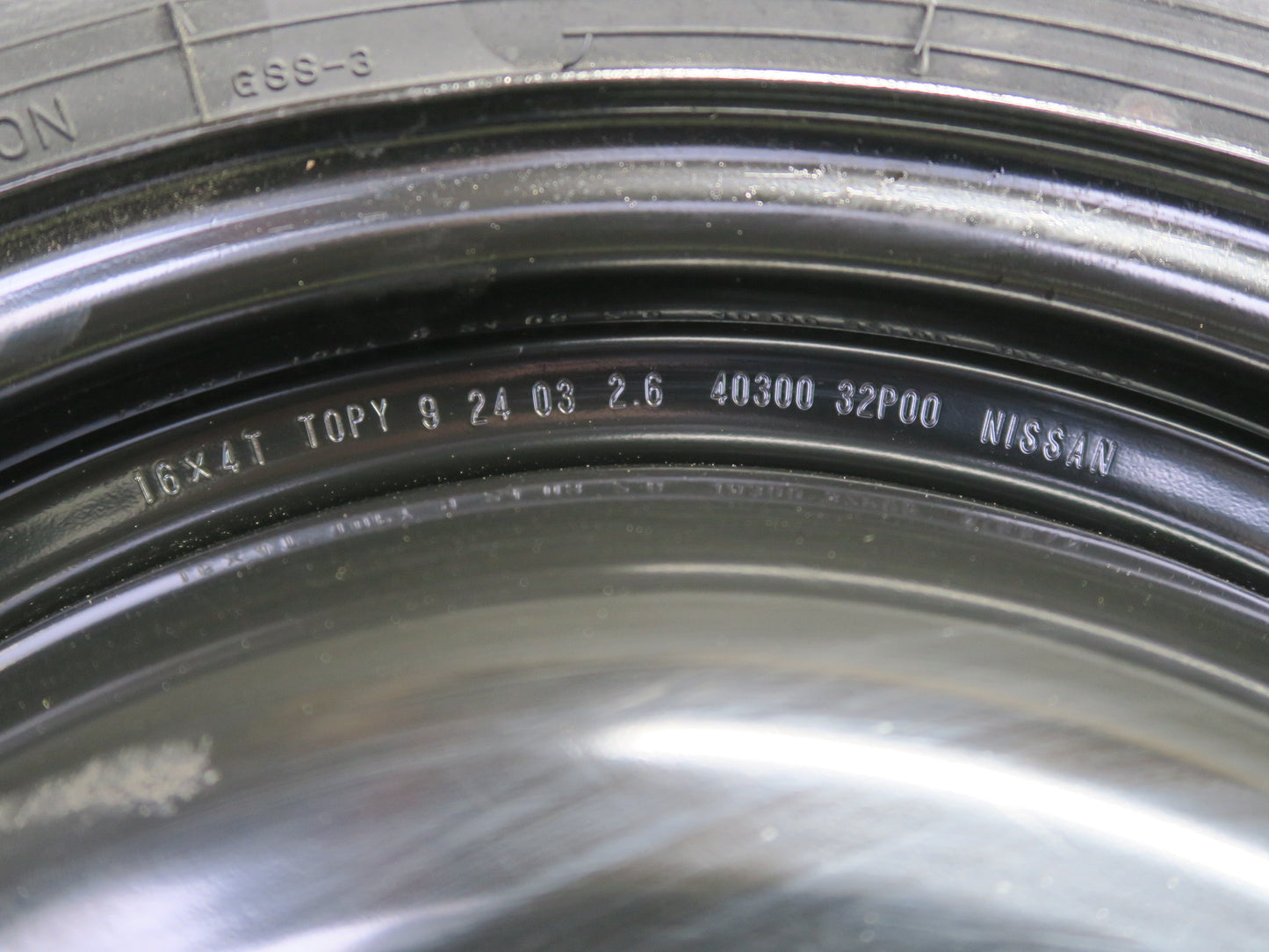 03-05 Nissan Z33 350Z Spare Tire R16" Wheel 16x4T T145/90 106M 40300-32P00 OEM