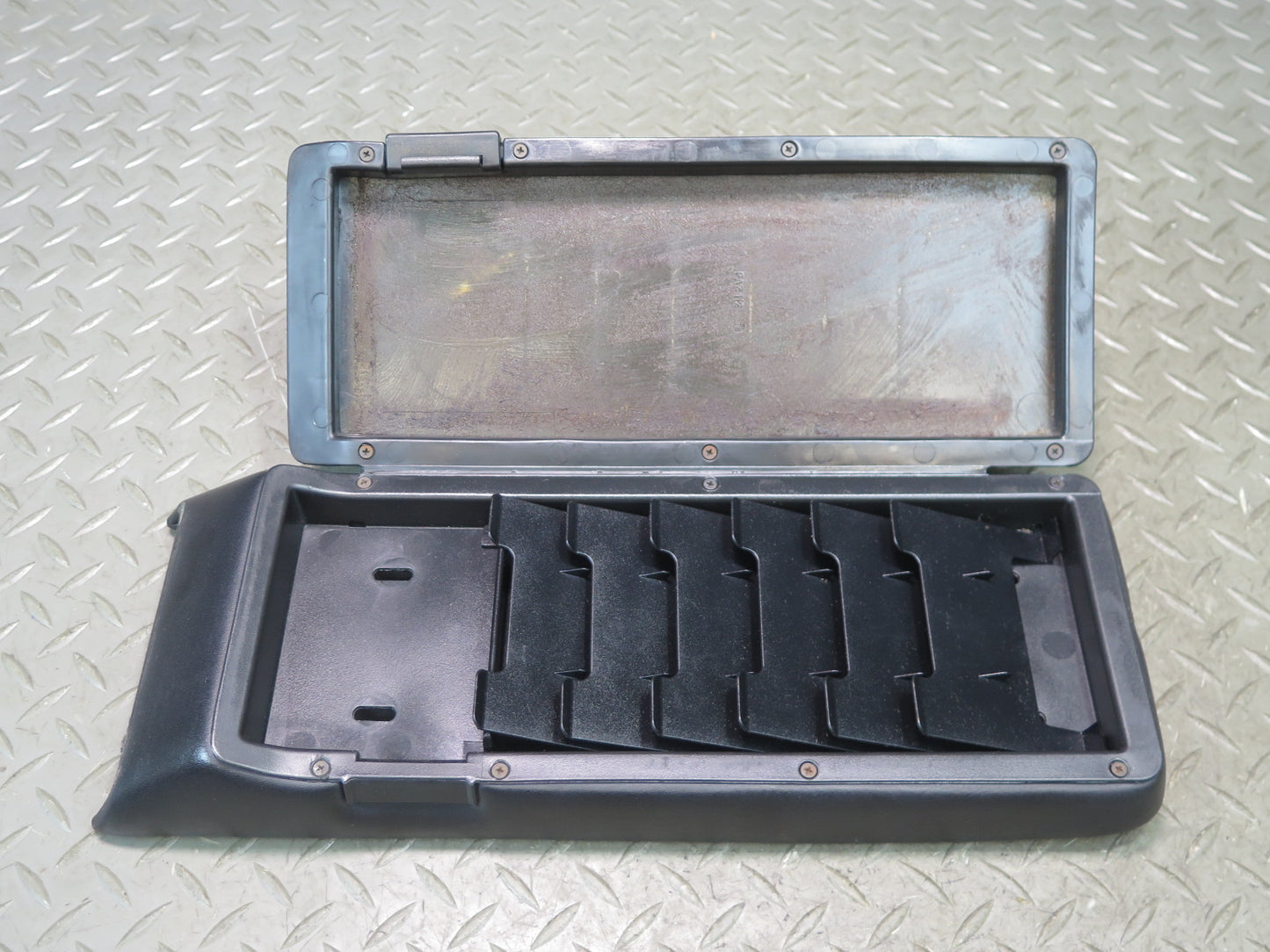1984-1991 Porsche 928 Center Console Leather Armrest Black 92855570102