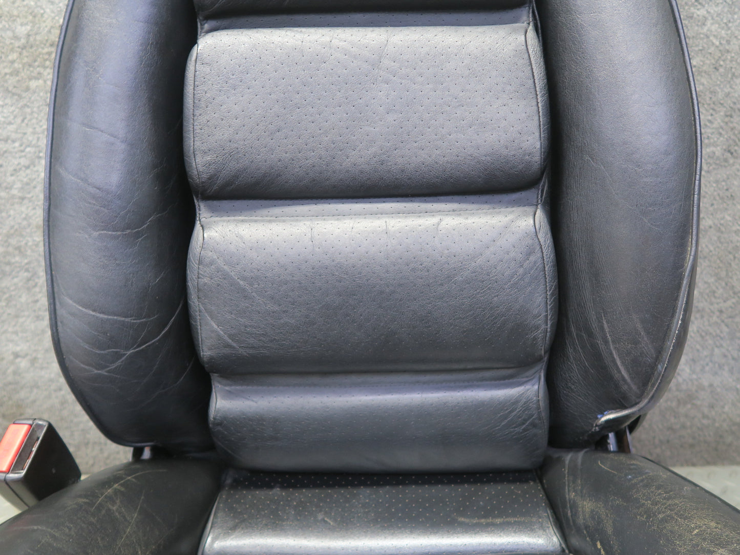 87-95 Porsche 928 S4 Front & Rear Left Right Side Power Seat Leather Black Set