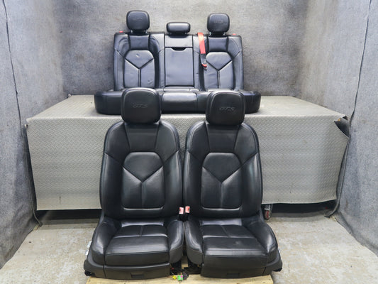 17-26 Porsche Macan GTS Front & Rear Heated Perforated Leather Seat Black Set