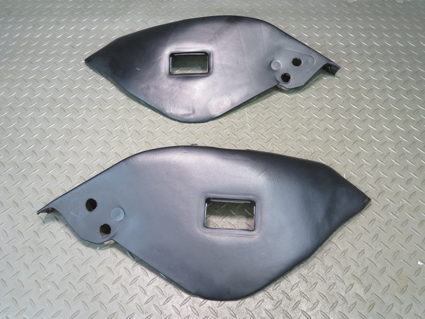 1983-1995 Porsche 928 Rear Left & Right Side Leather Seat Trim Panel Pad Black