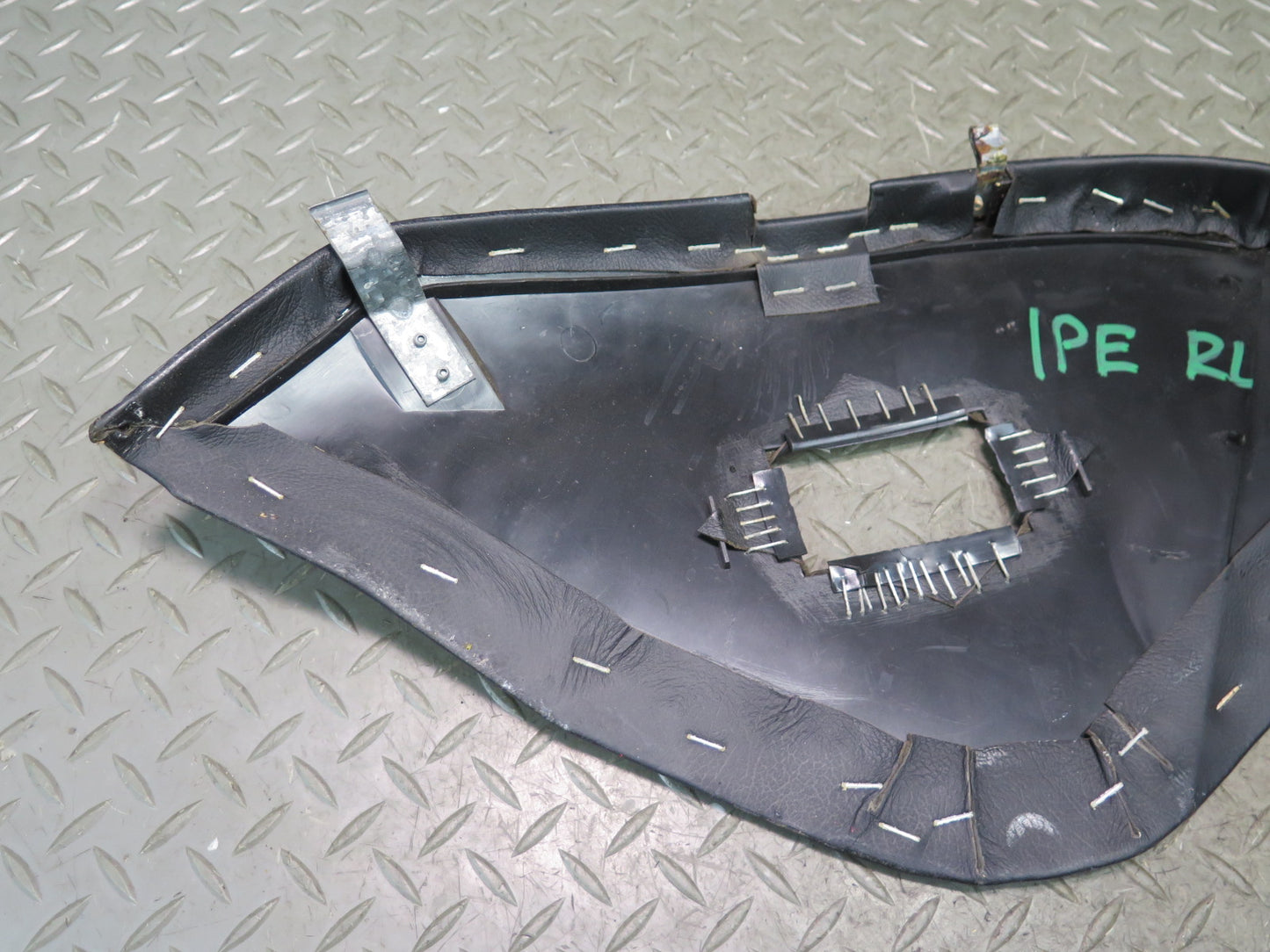 1983-1995 Porsche 928 Rear Left & Right Side Leather Seat Trim Panel Pad Black