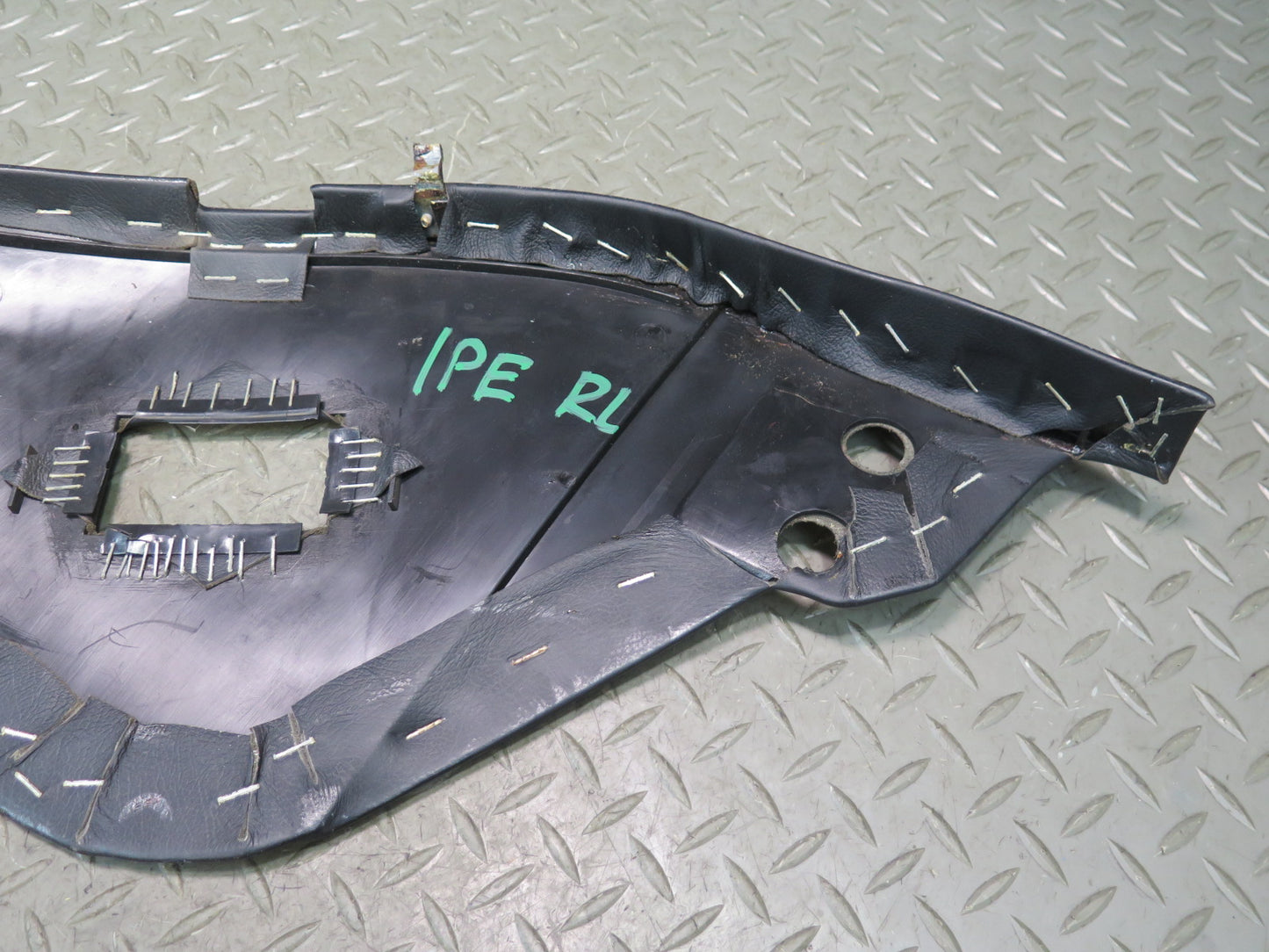 1983-1995 Porsche 928 Rear Left & Right Side Leather Seat Trim Panel Pad Black