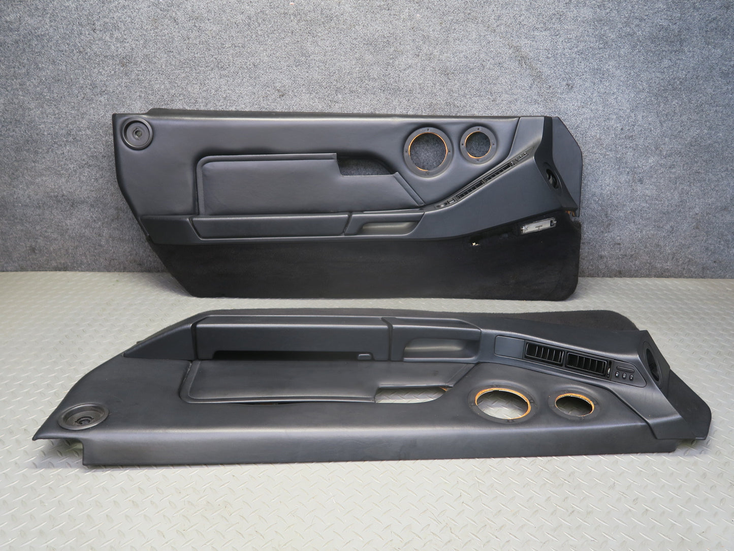 1987 Porsche 928 S4 Left & Right Door Interior Trim Panel Black Set of 2