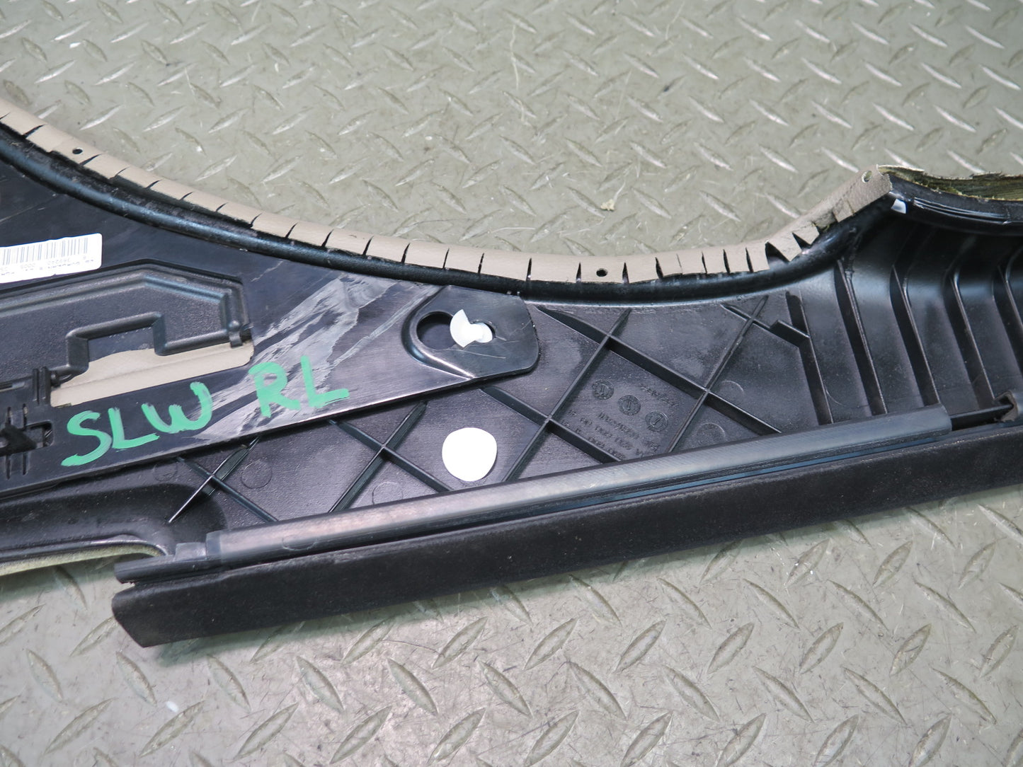 03-12 Mercedes R230 Sl-class Rear Left Quarter Hinge Flap Trim Edge Cover OEM