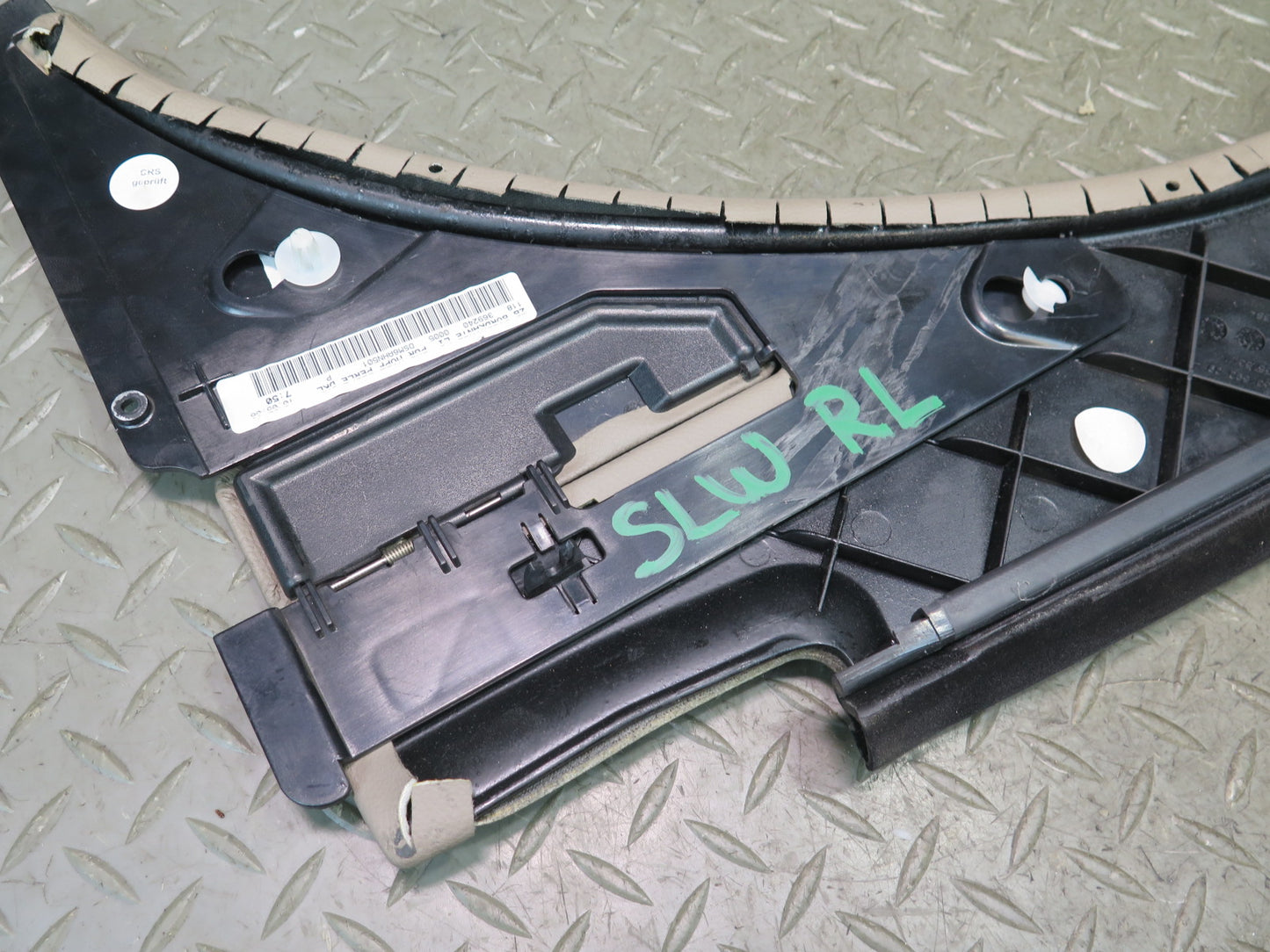 03-12 Mercedes R230 Sl-class Rear Left Quarter Hinge Flap Trim Edge Cover OEM