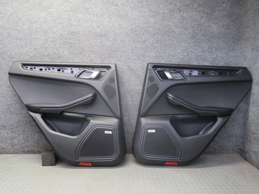 2015-2018 Porsche Macan Rear Left & Right Door Trim Cover Panel Black Set of 2
