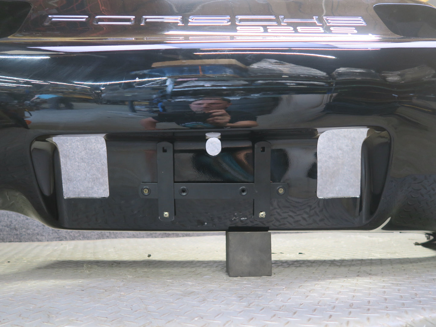 1987-1991 Porsche 928 S4 Rear Bumper Cover Panel Black 59K Miles