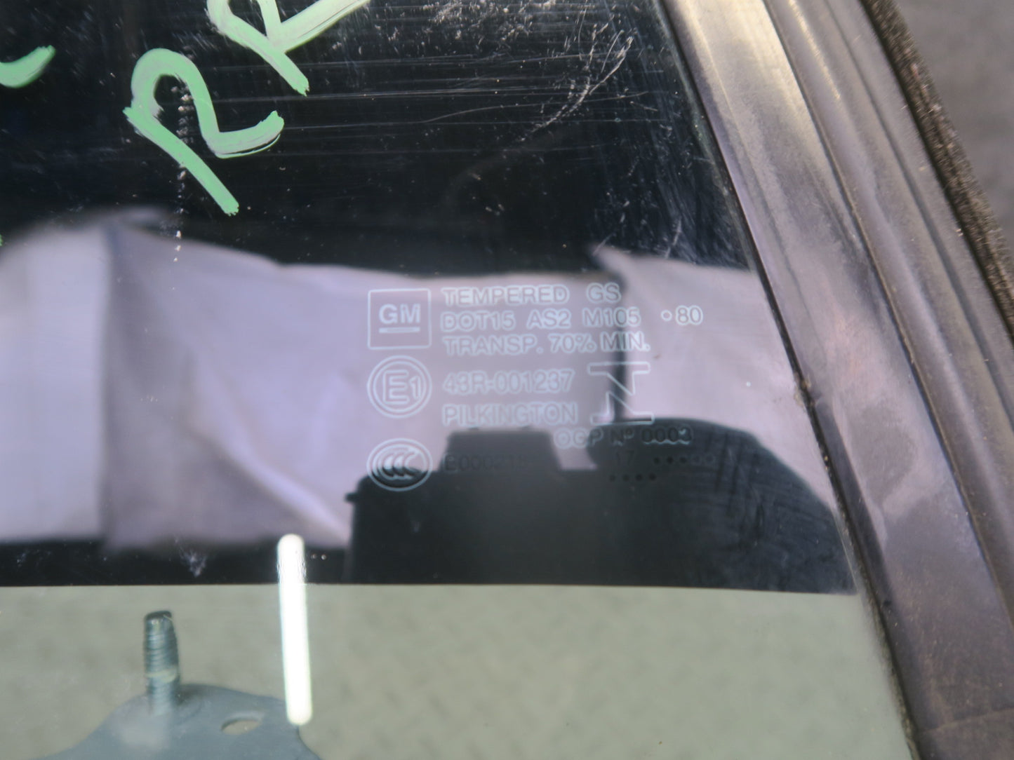 16-24 Chevrolet Camaro SS Conv Rear Right Quarter Glass Window w Regulator OEM