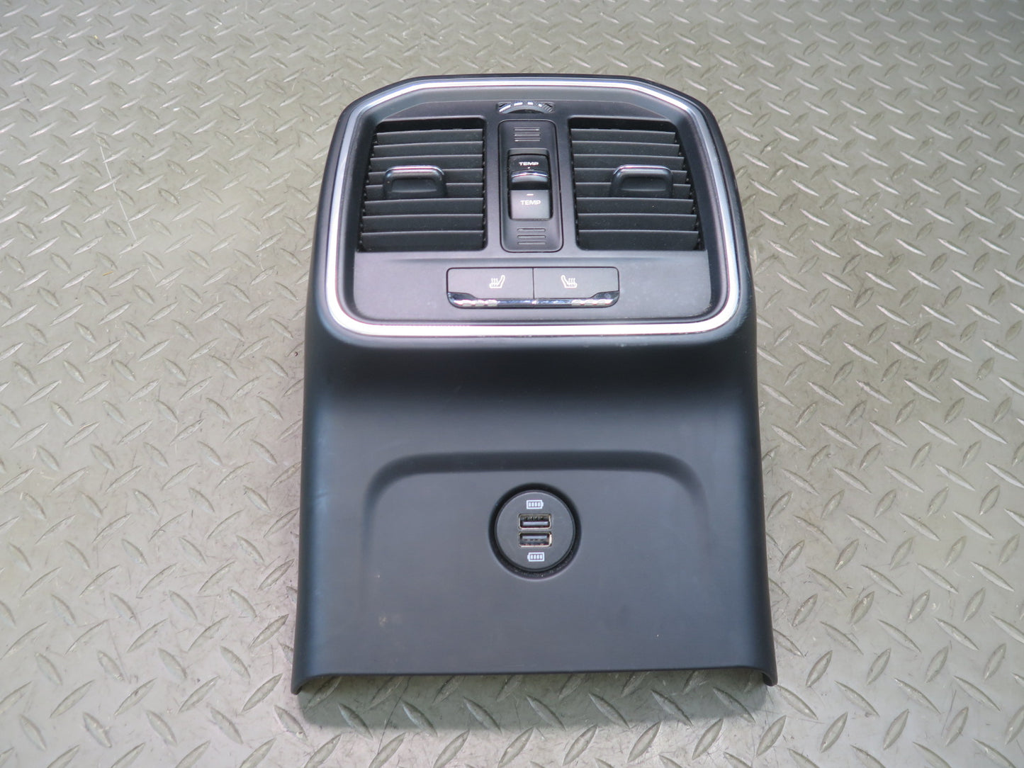 2015-2018 Porsche Macan Rear Center Console Trim Cover Panel w Switches Air Vent