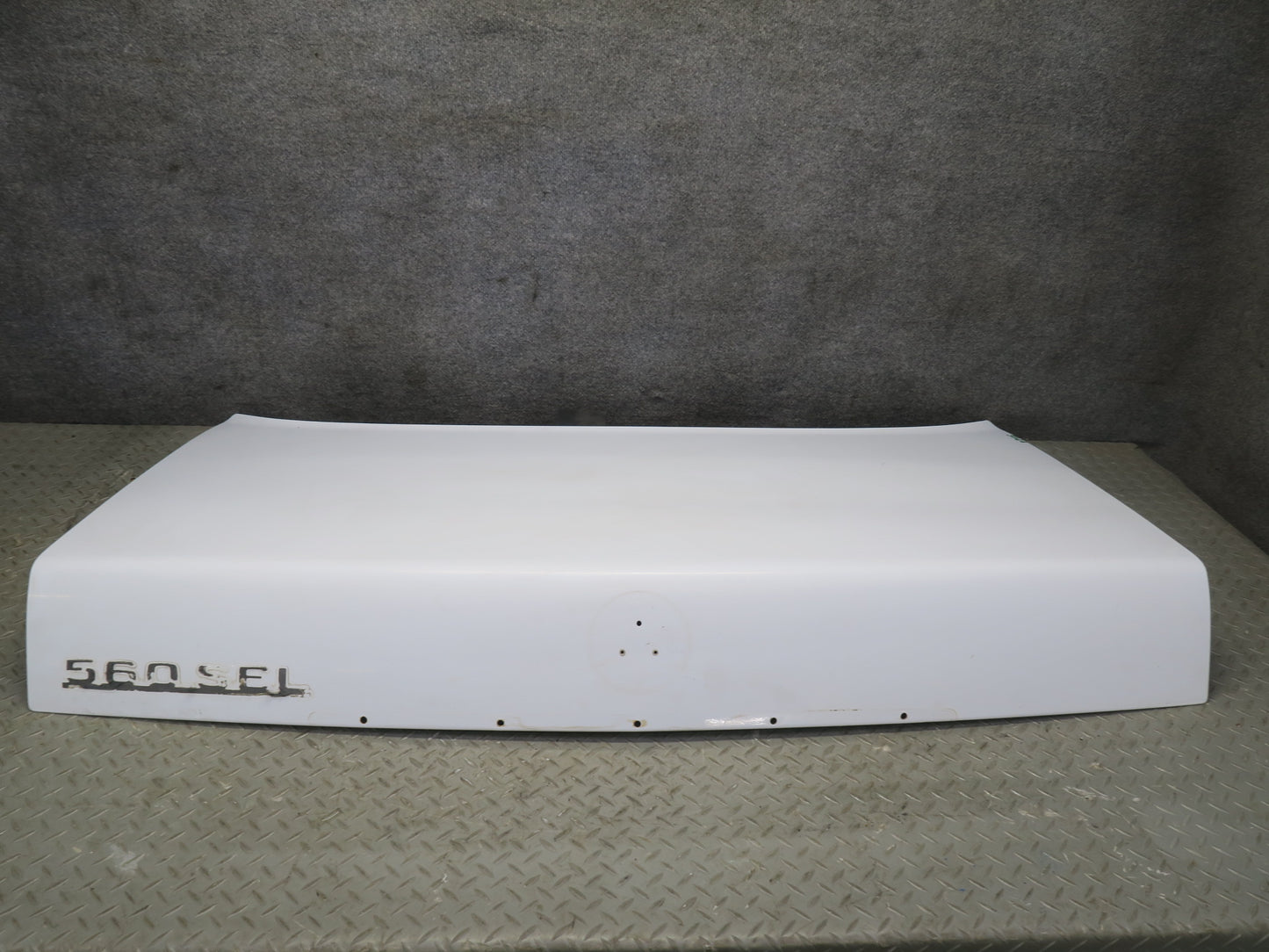 86-91 Mercedes W126 560SEL Sedan Rear Trunk Deck Lid Shell Panel White OEM