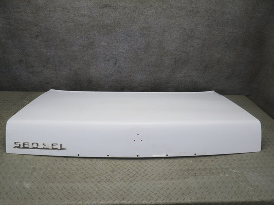 86-91 Mercedes W126 560SEL Sedan Rear Trunk Deck Lid Shell Panel White OEM