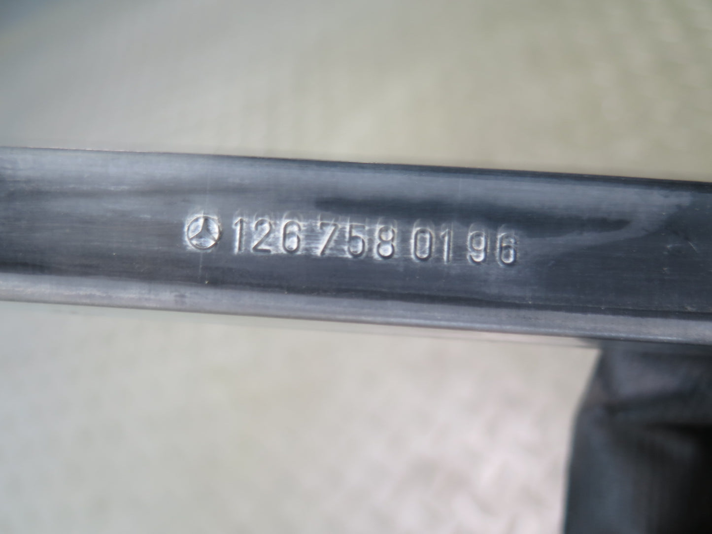 86-91 Mercedes W126 Rear Trunk Handle Chrome Trim Molding Cover 1267580196 OEM