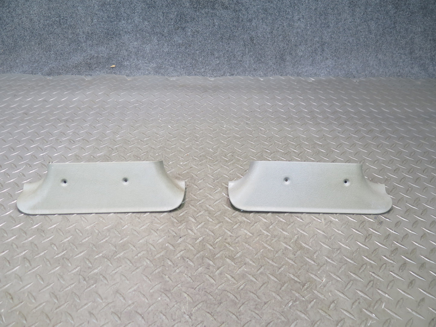 86-91 Mercedes W126 560SEL Set of 2 Center B Pillar Lower Trim Panel Gray OEM