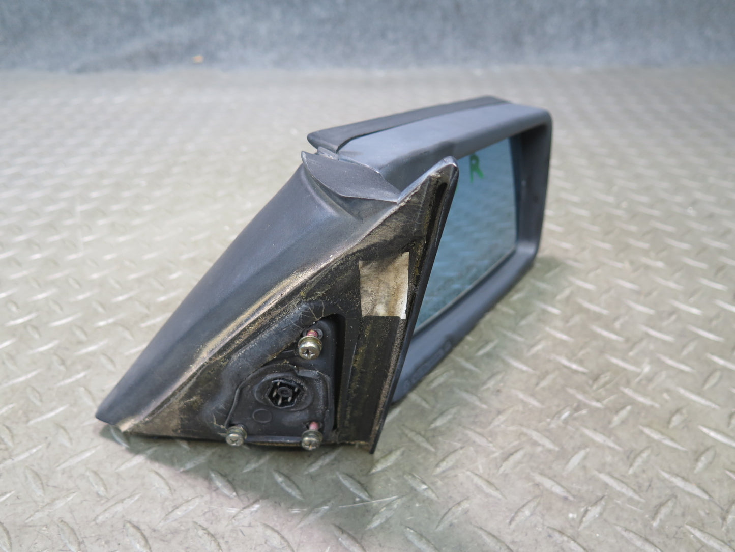 86-91 Mercedes W126 Front Right Door Exterior Side View Mirror Gray OEM