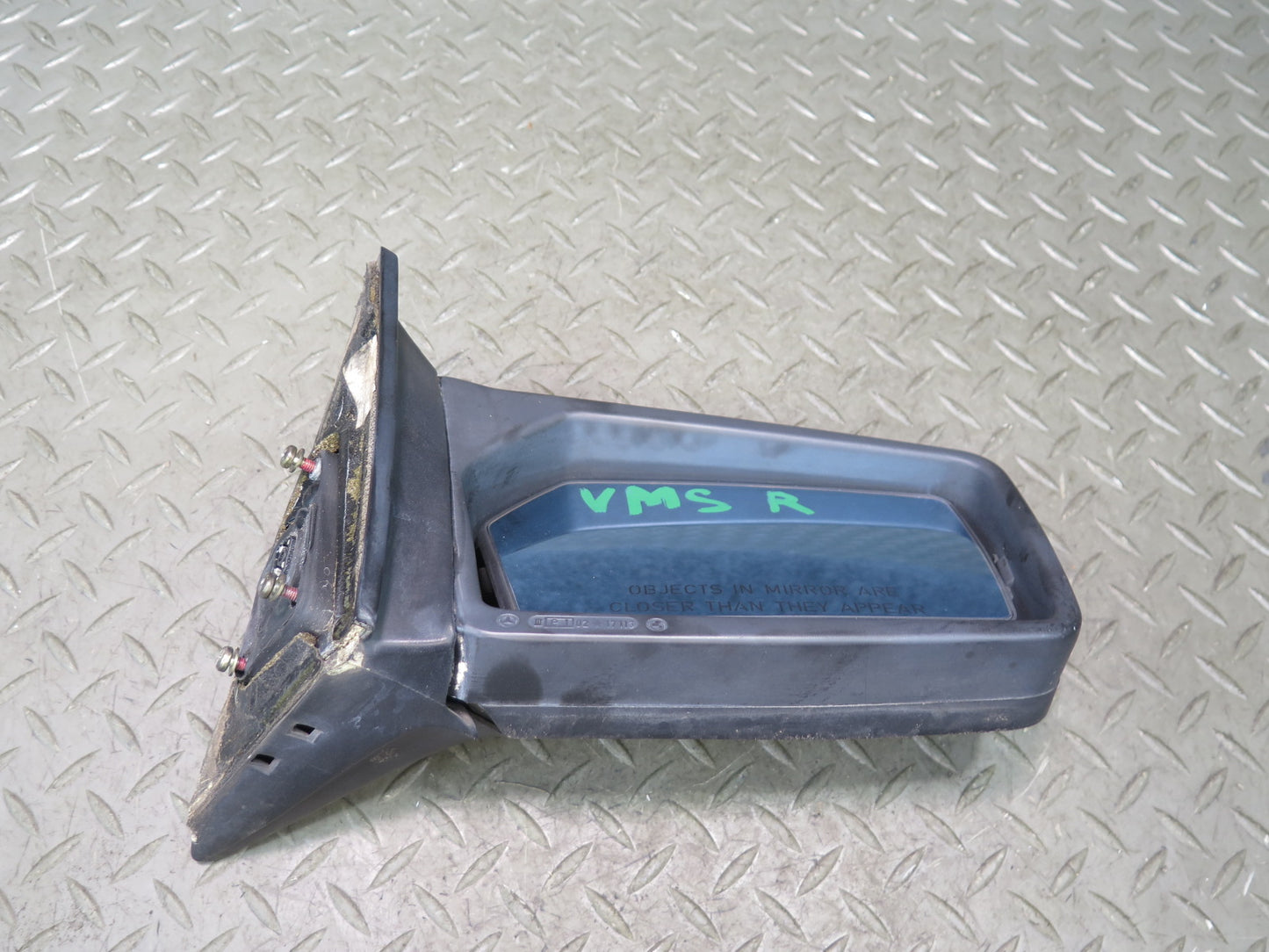 86-91 Mercedes W126 Front Right Door Exterior Side View Mirror Gray OEM