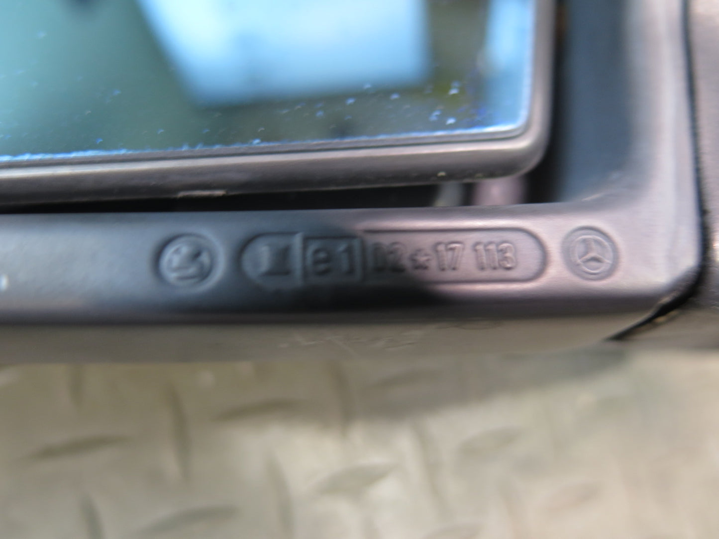 86-91 Mercedes W126 560SEL Front Left Door Exterior Side View Mirror Gray OEM