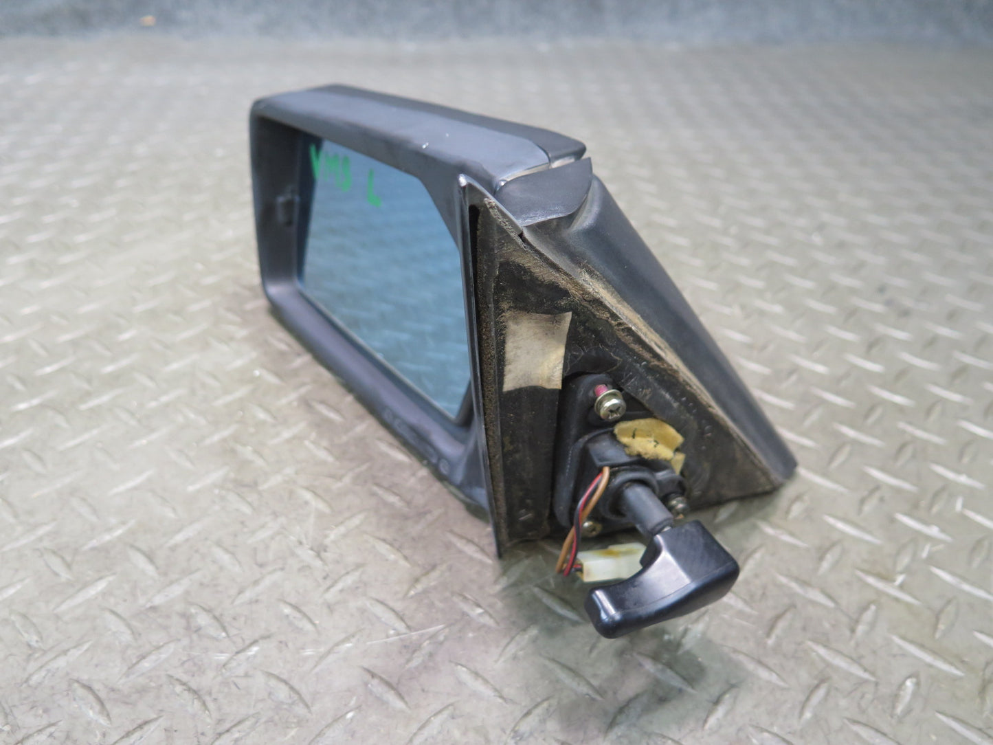 86-91 Mercedes W126 560SEL Front Left Door Exterior Side View Mirror Gray OEM