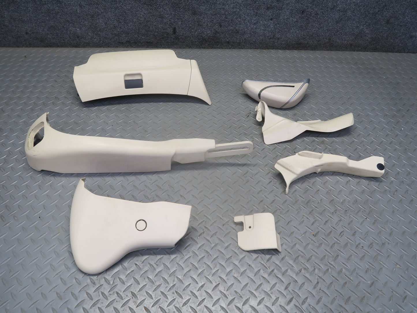 07-08 Mercedes R230 SL550 Set of 7 Front Left Seat Trim Cover Panel Beige OEM