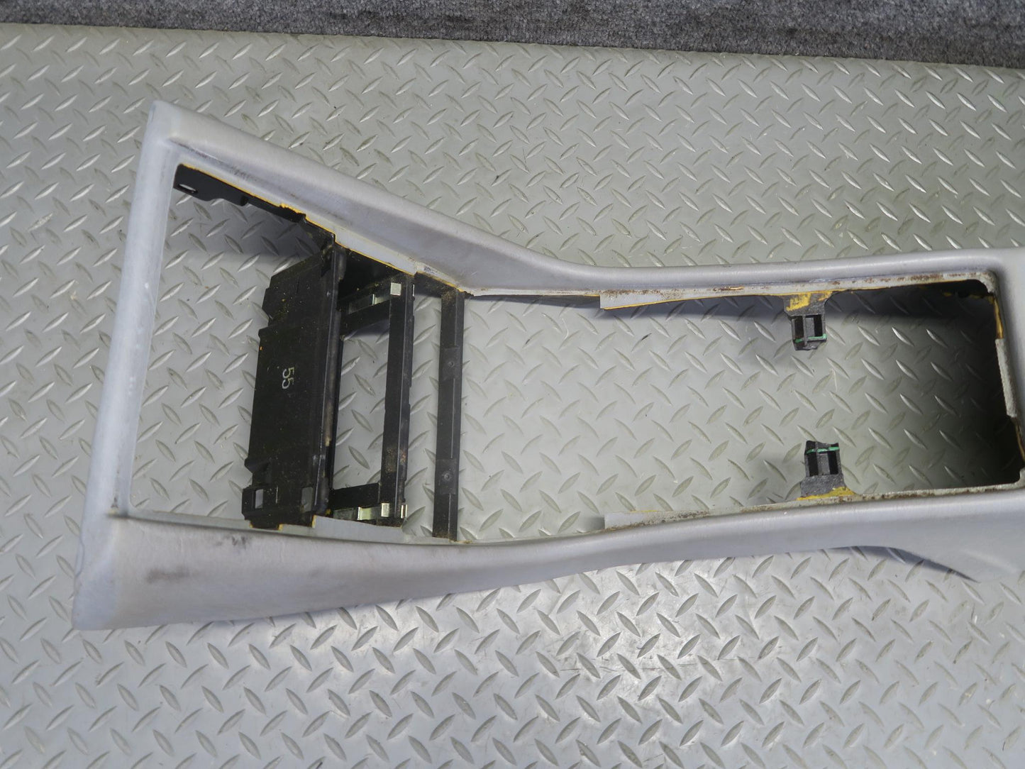 86-91 Mercedes W126 560SEL Center Console Trim Cover Panel Gray OEM