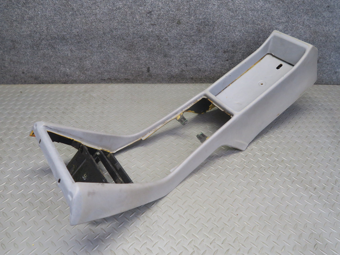 86-91 Mercedes W126 560SEL Center Console Trim Cover Panel Gray OEM