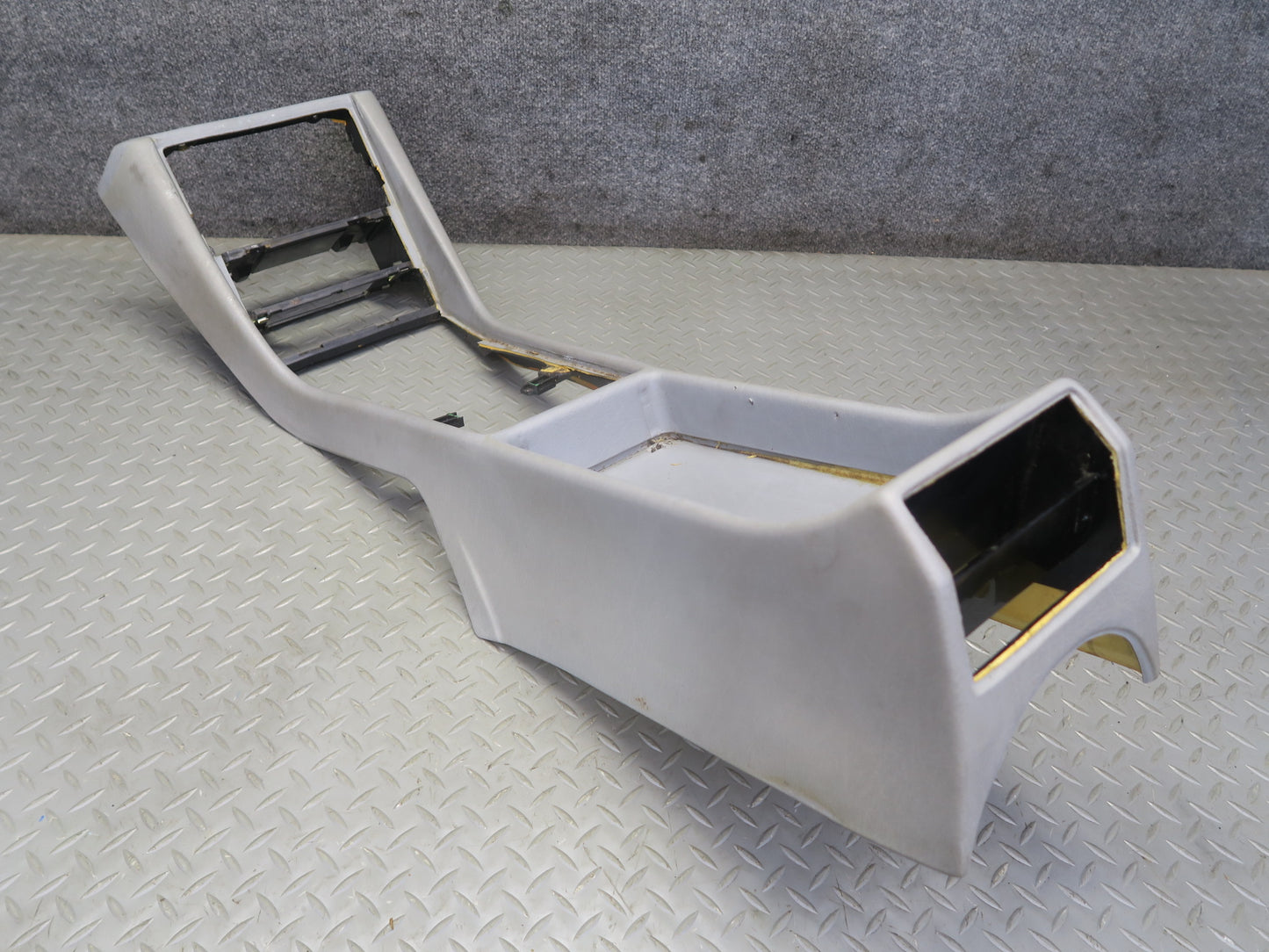 86-91 Mercedes W126 560SEL Center Console Trim Cover Panel Gray OEM