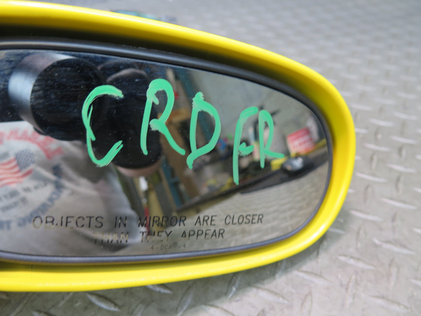 03-06 Chevrolet SSR Front Right Pass Door Side View Power Mirror Yellow OEM