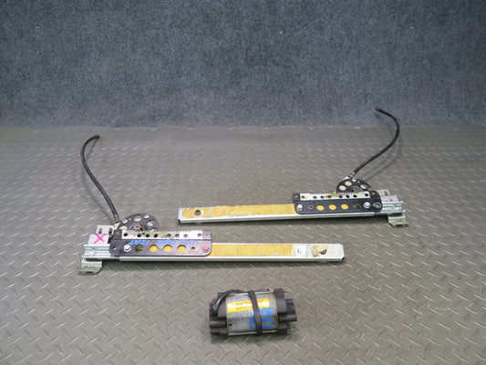 86-91 Mercedes W126 560SEL Sedan Rear Seat Adjust Rail Regulator Motor Set OEM