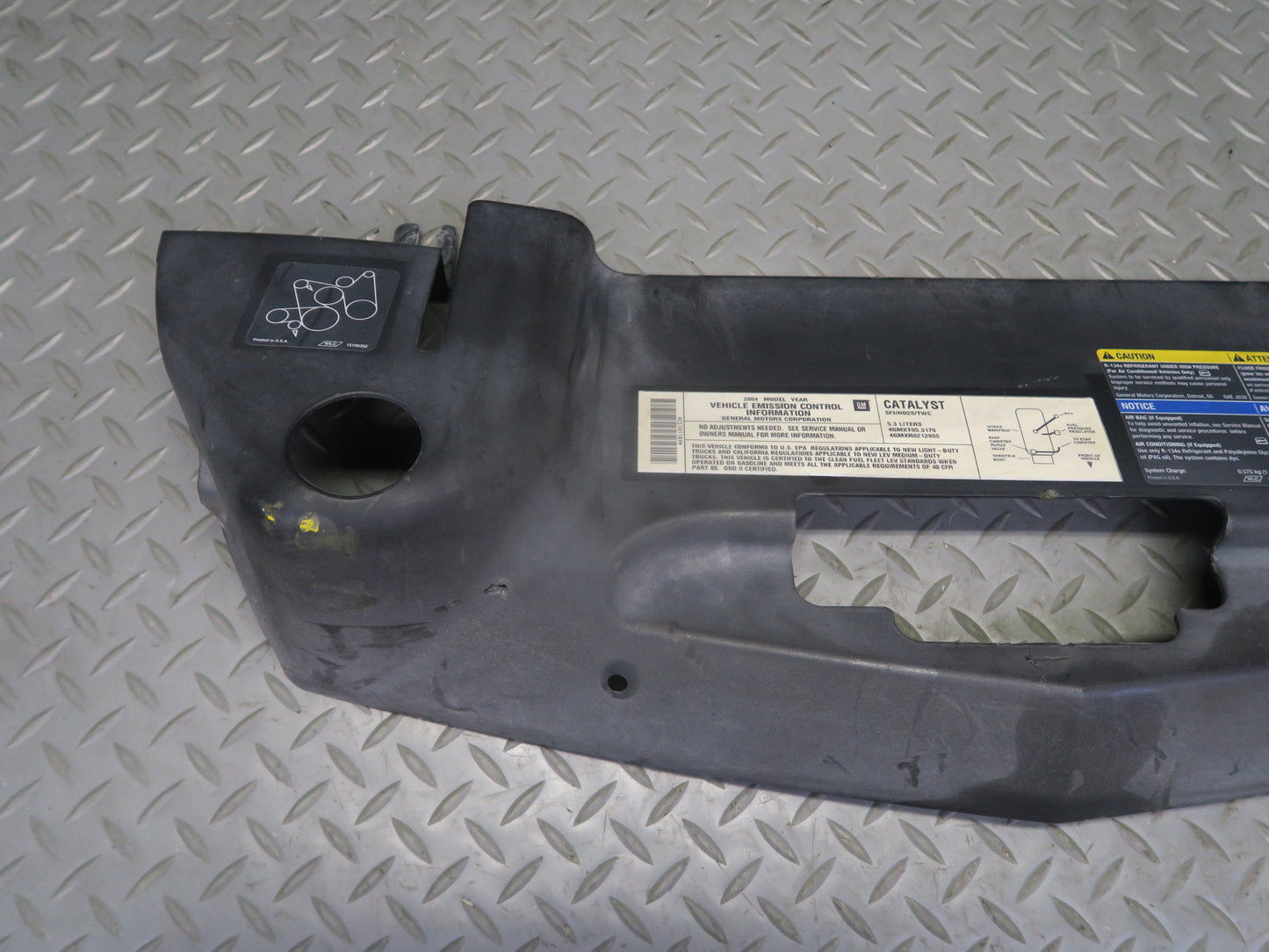 03-04 Chevrolet SSR Underhood Upper Radiator Support Trim Cover Panel OEM