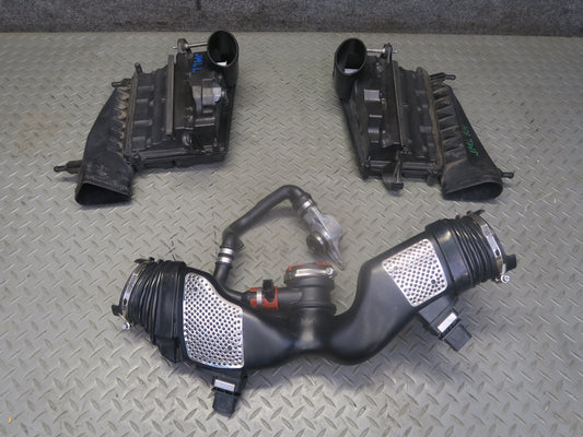 10-11  Mercedes W164 ML350 Diesel Air Intake Filter Box w Air Duct Set of 3 OEM