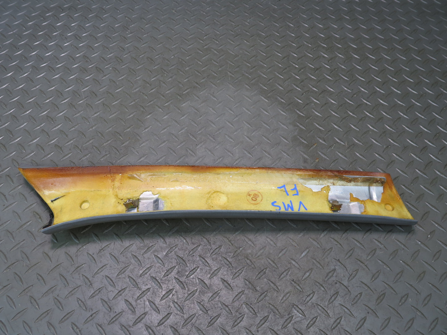 86-91 Mercedes W126 560SEL Front Left & Right A Pillar Trim Cover Set Gray OEM