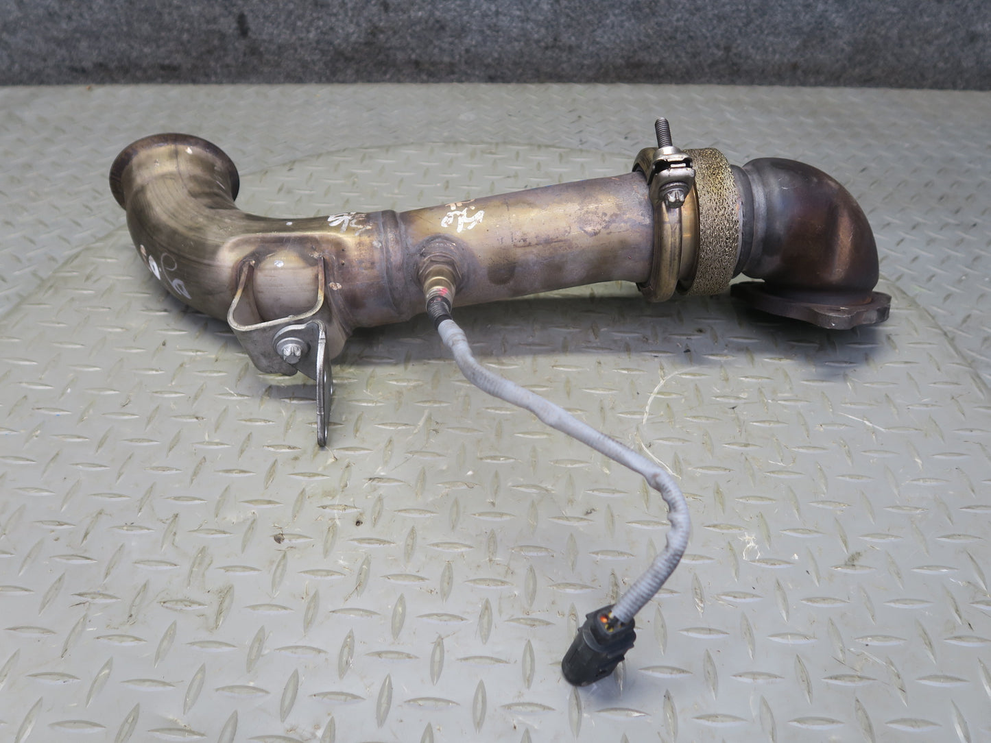 10-11 Mercedes W164 ML350 Diesel Turbo Exhaust Elbow Pipe Oxygen Sensor Set OEM