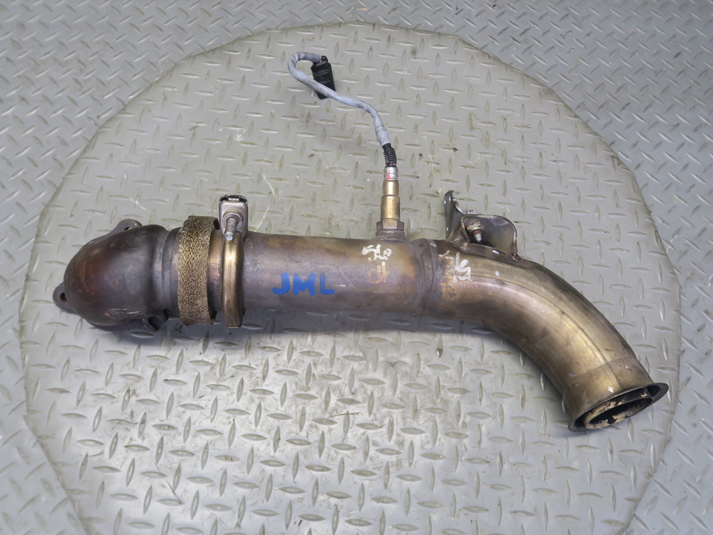 10-11 Mercedes W164 ML350 Diesel Turbo Exhaust Elbow Pipe Oxygen Sensor Set OEM