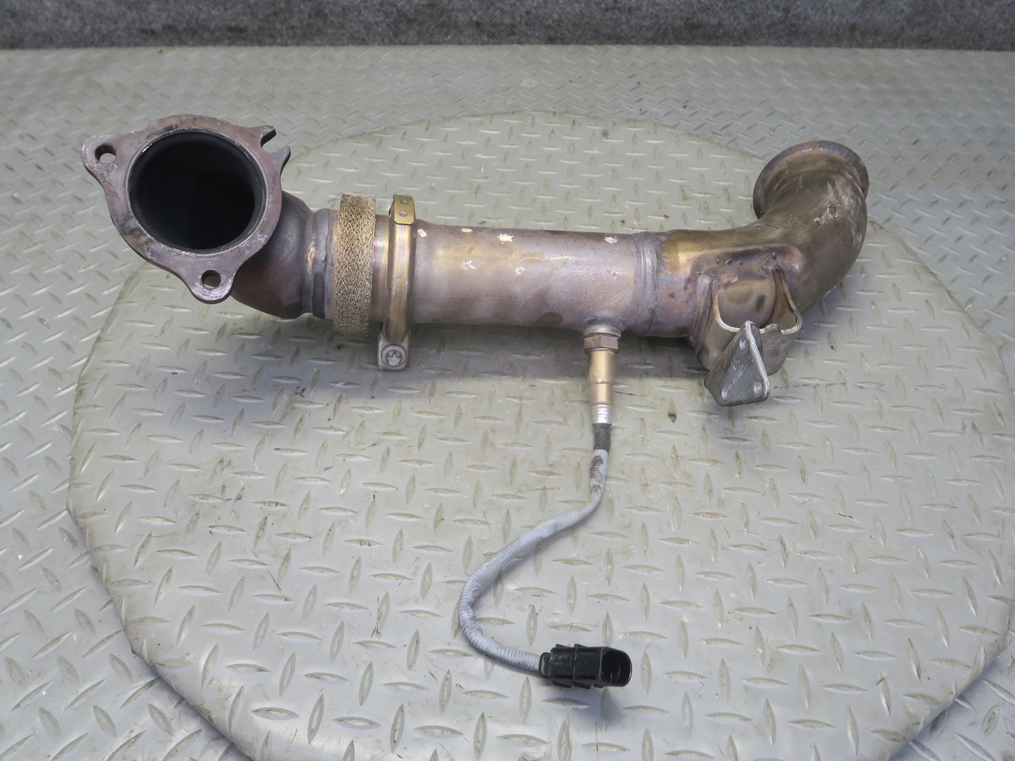 10-11 Mercedes W164 ML350 Diesel Turbo Exhaust Elbow Pipe Oxygen Sensor Set OEM