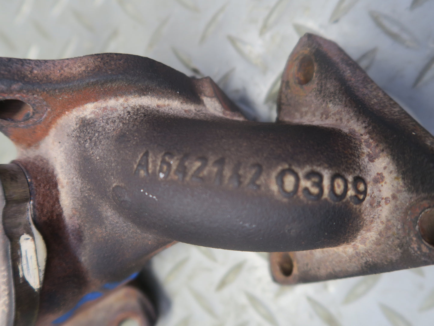 10-11 Mercedes W164 ML350 Diesel Turbo Exhaust Elbow Pipe Oxygen Sensor Set OEM