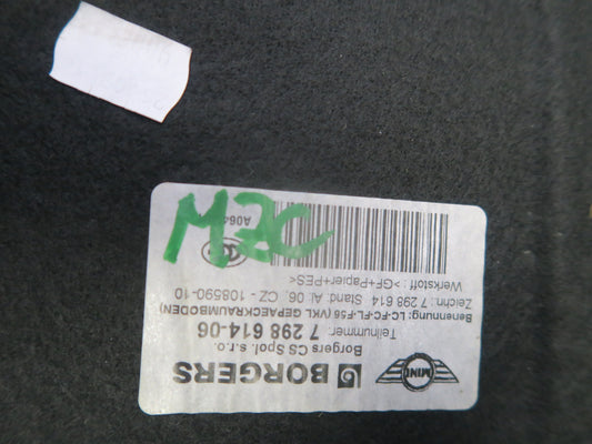 14-19 Mini Cooper S F56 F57 Rear Trunk Floor Carpet Cargo Cover 7298614 OEM