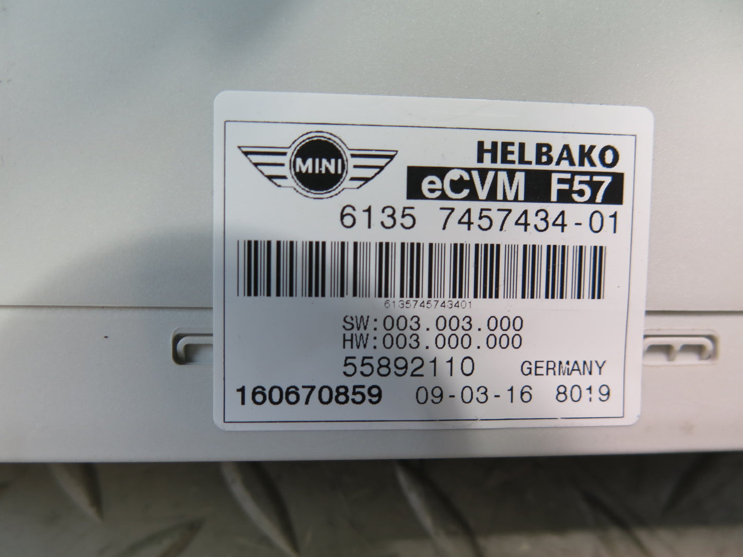 16-24 Mini Cooper F57 Convertible TOP Roof Control  Module 7457434 OEM