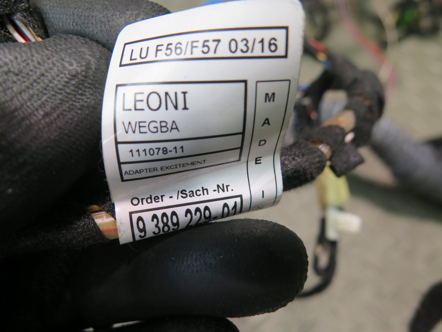 16-19 Mini Cooper F56 F57 Front Left Driver Door Wire Wiring Harness 9389229 OEM