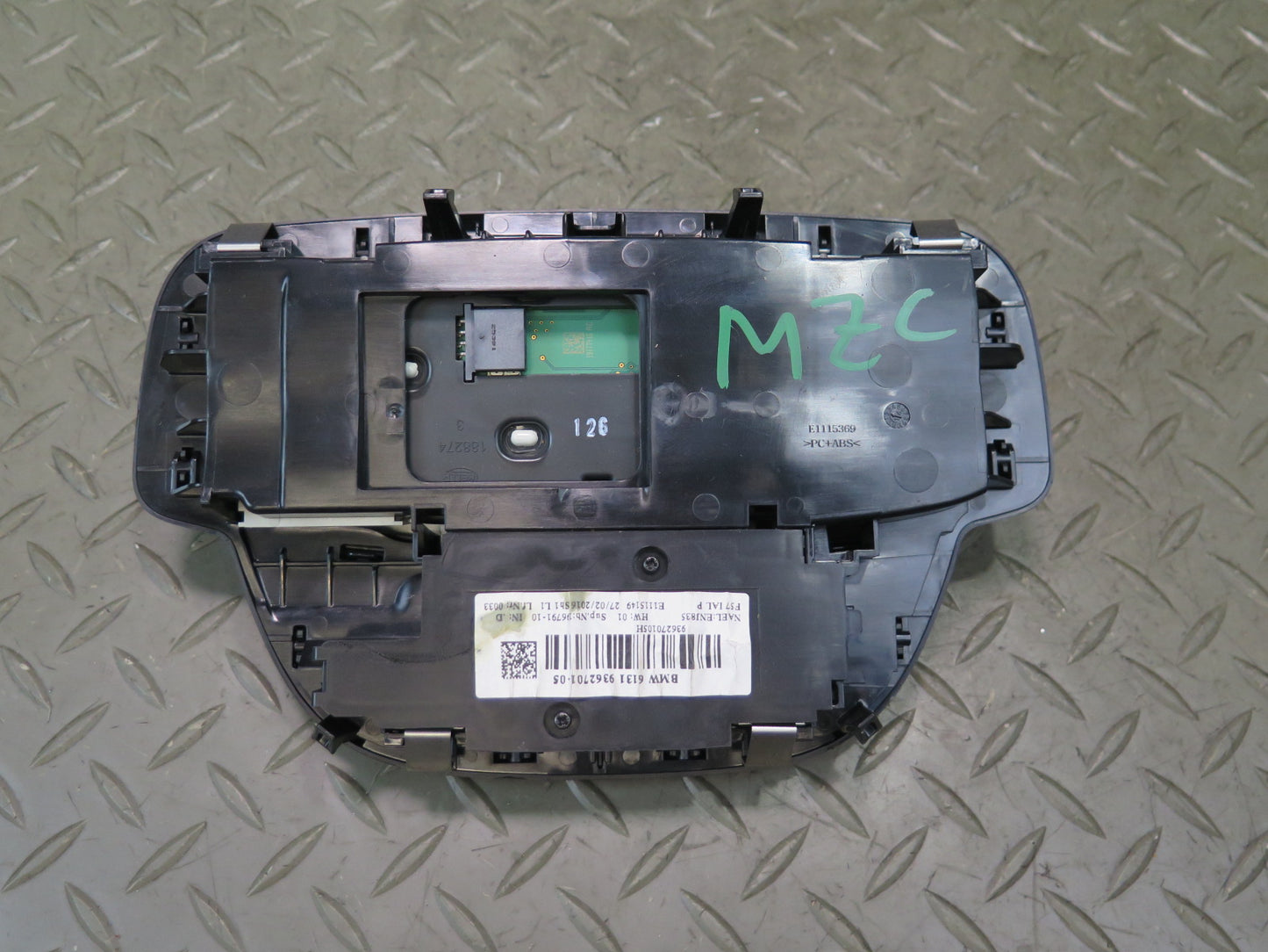 16-19 Mini Cooper F57 Convertible Overhead Roof Light Control Switch Panel OEM