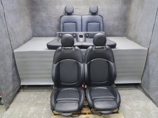 16-24 Mini S F57 Convertible Front & Rear Sport Leatherette Seat Set Black OEM