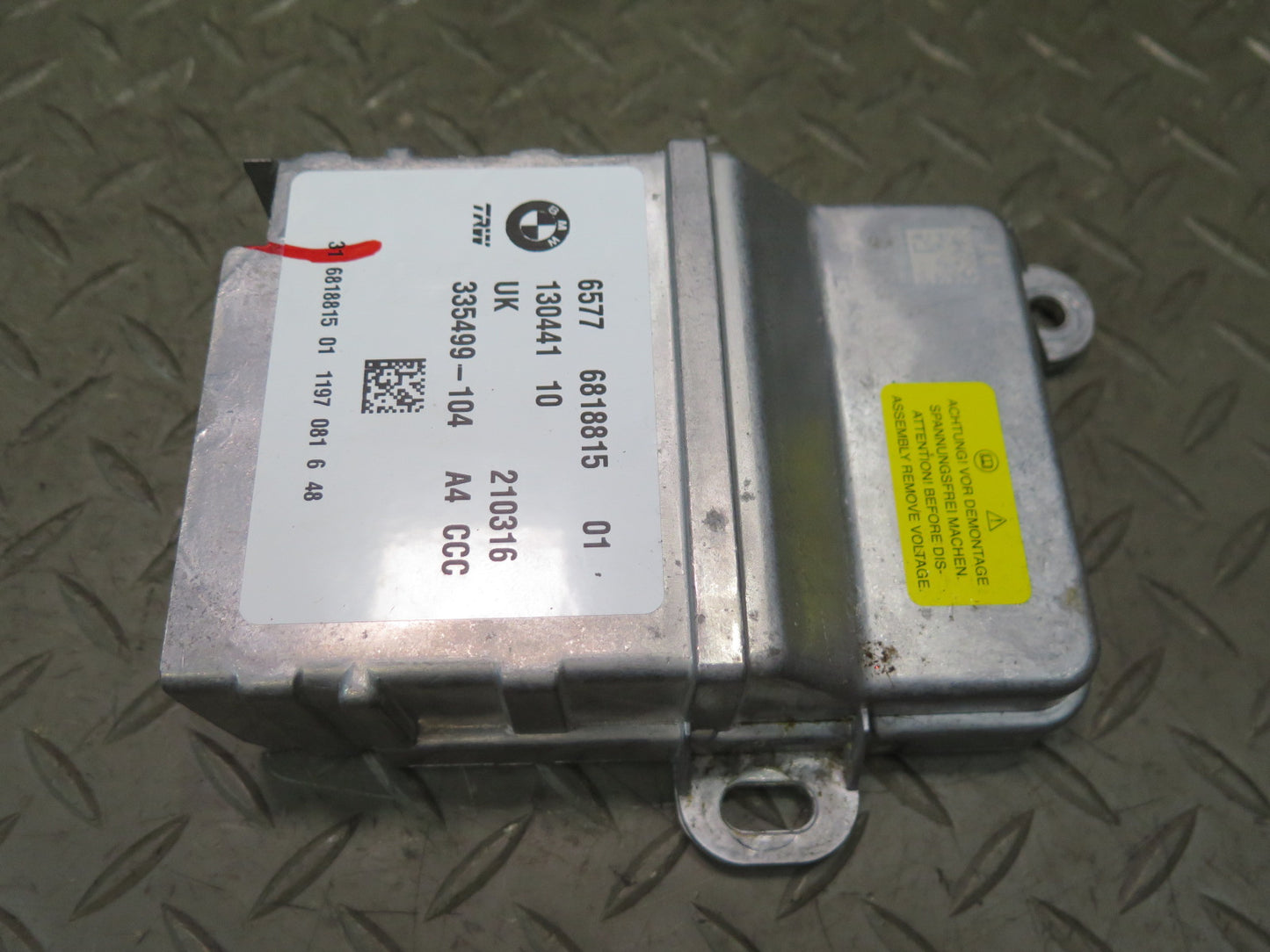 16-23 MINI COOPER F57 CONVERTIBLE AIRBAG SRS COMPUTER UNIT 6577 6818815 OEM