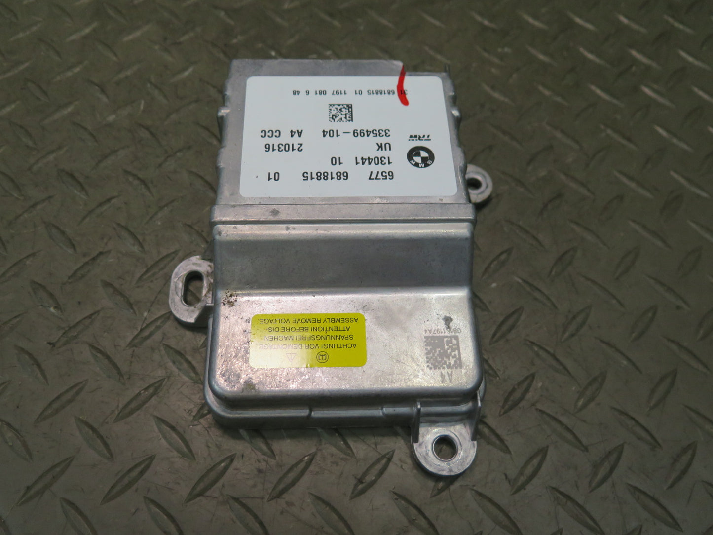 16-23 MINI COOPER F57 CONVERTIBLE AIRBAG SRS COMPUTER UNIT 6577 6818815 OEM