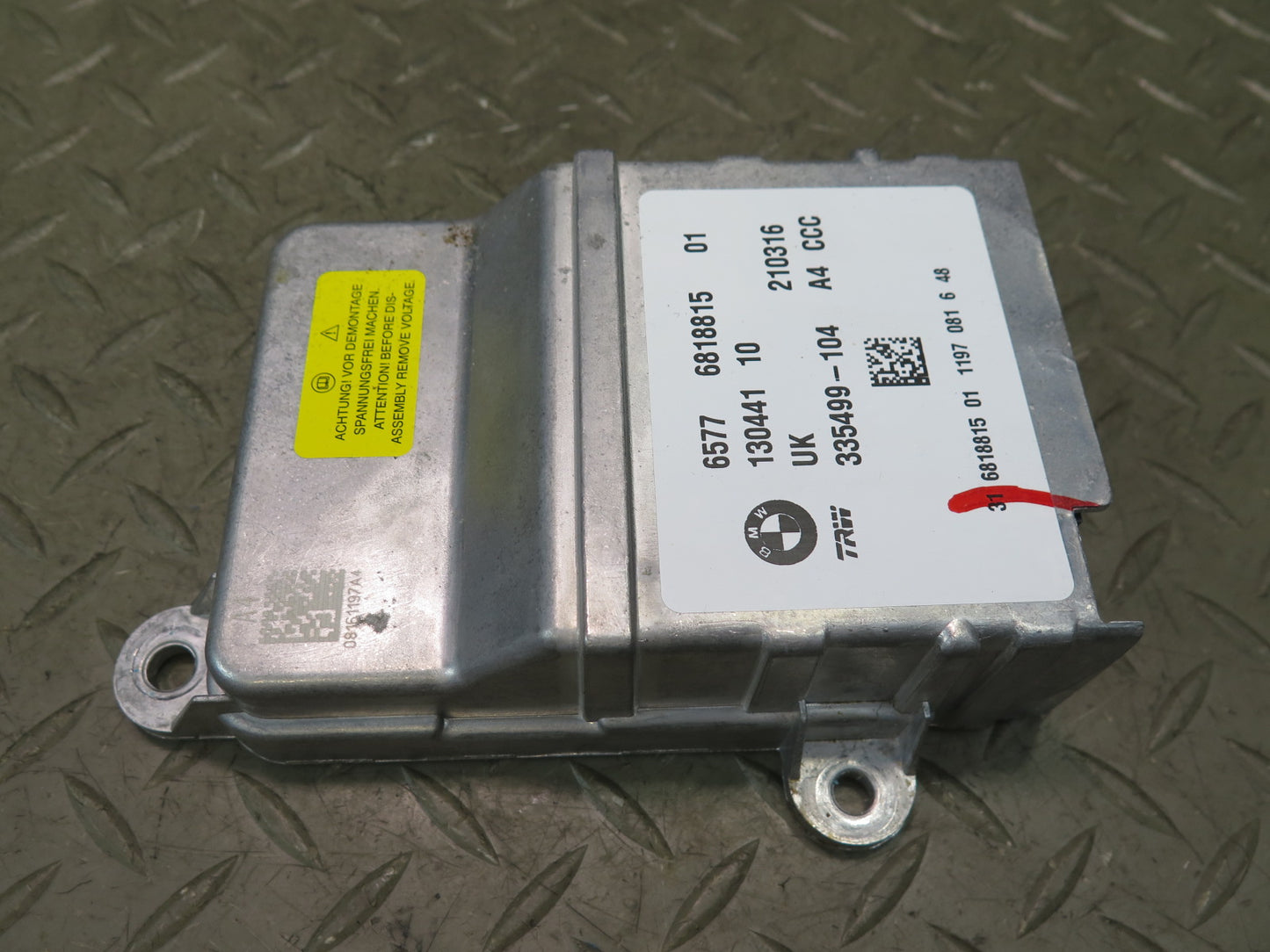 16-23 MINI COOPER F57 CONVERTIBLE AIRBAG SRS COMPUTER UNIT 6577 6818815 OEM