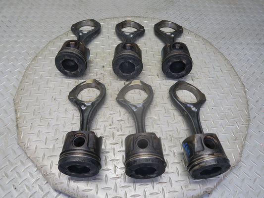 10-11 Mercedes W164 ML350 OM642 Diesel Engine Piston Connecting Rod Set of 6 OEM