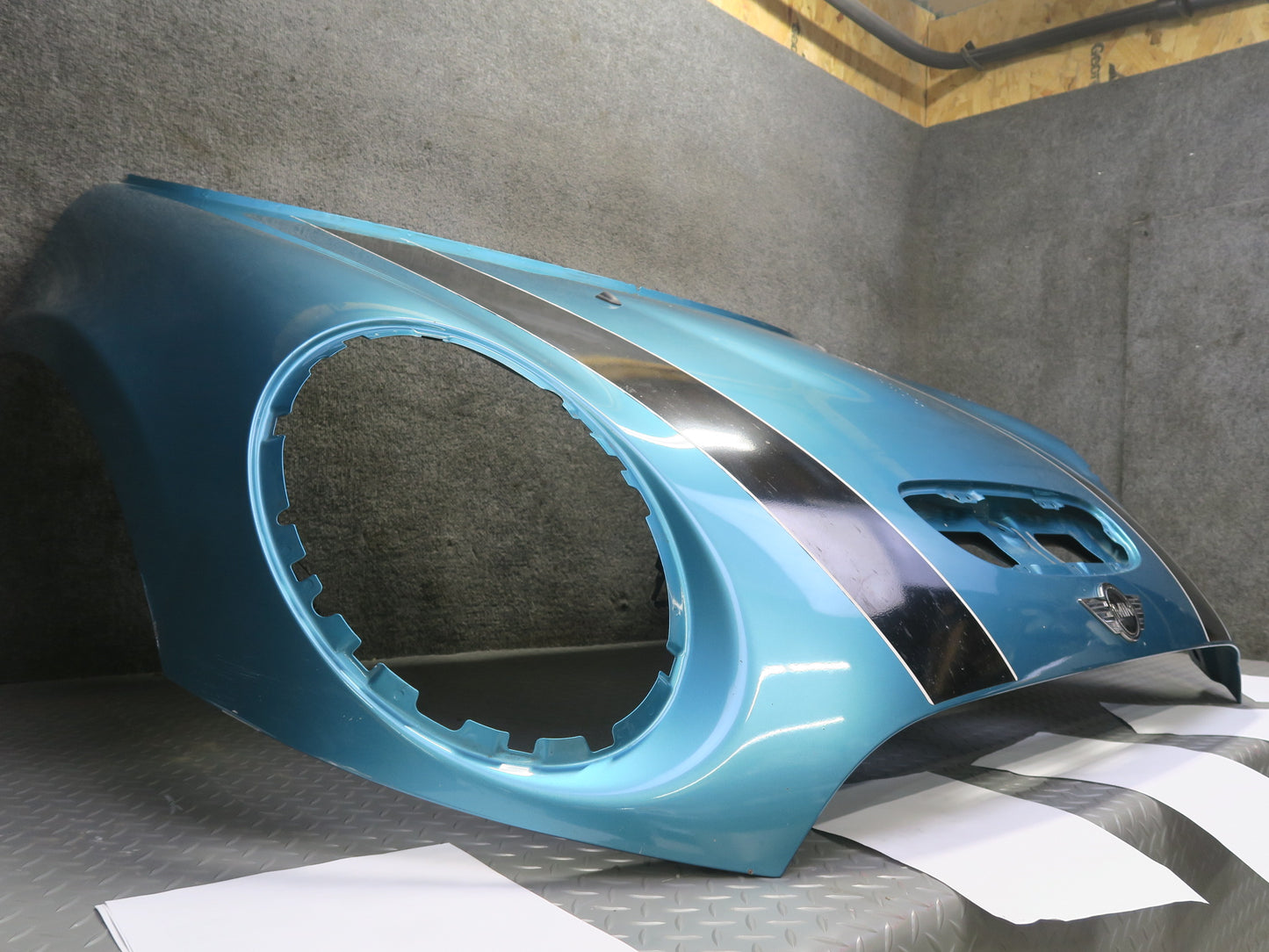 14-19 Mini Cooper S F55 F56 F57 Front Hood Bonnet Shell Panel Carribean Aqua OEM
